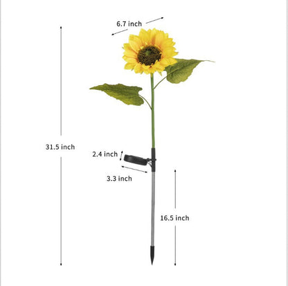 🌻Solros solenergidrivna trädgårdslyktor med LED-belysning