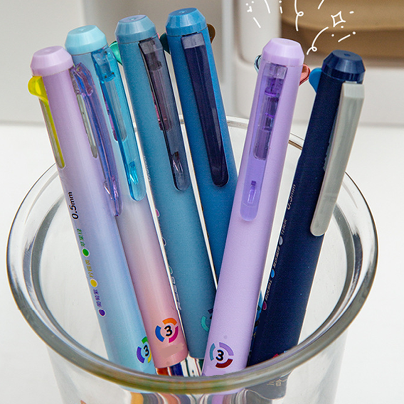 3-i-1 Flerfärgade Utdragbara Kulspetspennor