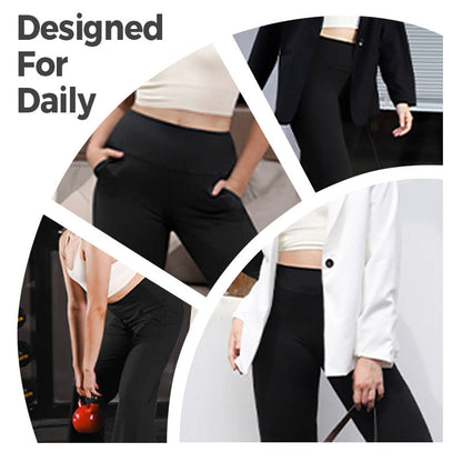 ⌛ 50 % rabatt 🔥 Högmidjade stretchiga yogabyxor, speciellt designade för kvinnor. Enkla enfärgade, avslappnade och bekväma.