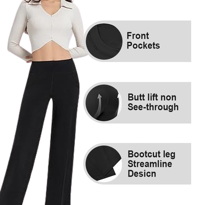 ⌛ 50 % rabatt 🔥 Högmidjade stretchiga yogabyxor, speciellt designade för kvinnor. Enkla enfärgade, avslappnade och bekväma.