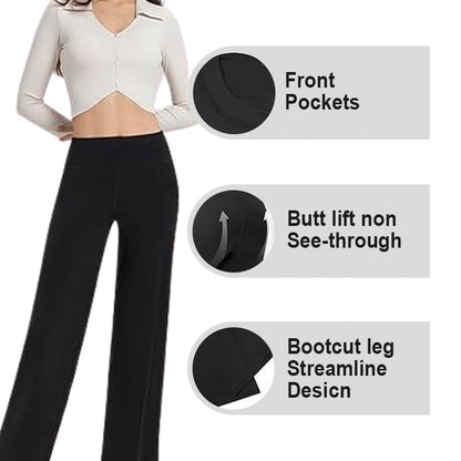 ⌛ 50 % rabatt 🔥 Högmidjade stretchiga yogabyxor, speciellt designade för kvinnor. Enkla enfärgade, avslappnade och bekväma.
