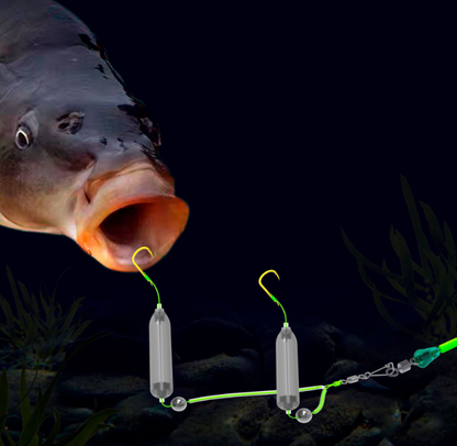 🎣⚡ Omvänd bottenrigg med dubbel krok! Den uppgraderade versionen ökar hakningshastigheten med 50 % – säg adjö till att fastna! 🎣
