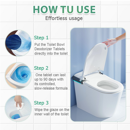 🌸Nya varor - 55 % rabatt🌸 Toalettdeodoriserande tabletter med frisk doft (1 tablett = 3 vanliga tabletter) 🚽🧼
