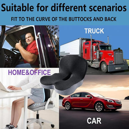 🚗💺 ERGONOMISK BILSTOL – KÖR I KOMFORT HELA DAGEN! ✨ Halkfri minnesskumsits – Formar sig efter din kropp