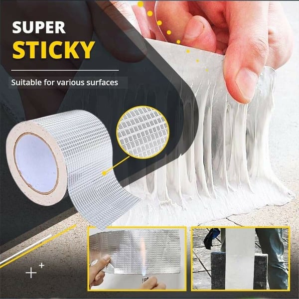 🏠 TIDSBEGRÄNSAT ERBJUDANDE: 50% RABATT! ✨ Superstark Vattentät Butyltejp – Aluminiumfolie, -40℃~120℃, Tål 3 bar Tryck 🛠️