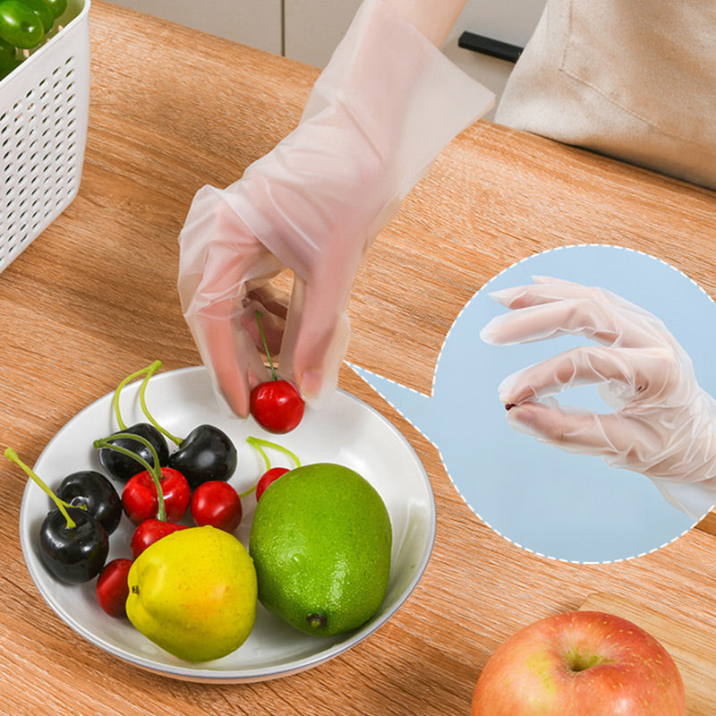 🧤 50 % RABATT NU! ✨ Transparenta Förtjockade Engångshandskar i Livsmedelskvalitet – Praktiska för Matlagning, Städning & Vardag 🍳🧼
