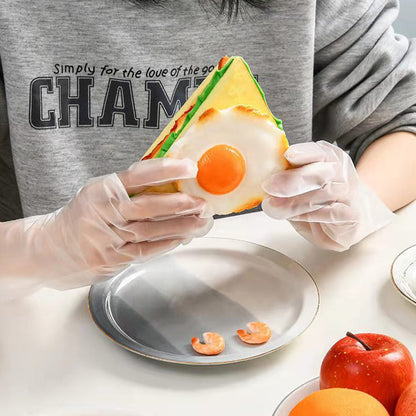 🧤 50 % RABATT NU! ✨ Transparenta Förtjockade Engångshandskar i Livsmedelskvalitet – Praktiska för Matlagning, Städning & Vardag 🍳🧼