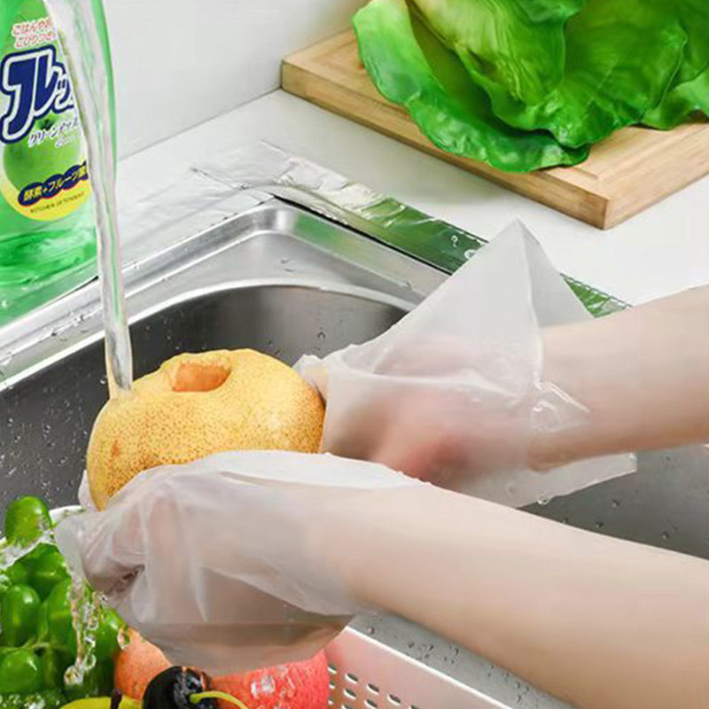 🧤 50 % RABATT NU! ✨ Transparenta Förtjockade Engångshandskar i Livsmedelskvalitet – Praktiska för Matlagning, Städning & Vardag 🍳🧼