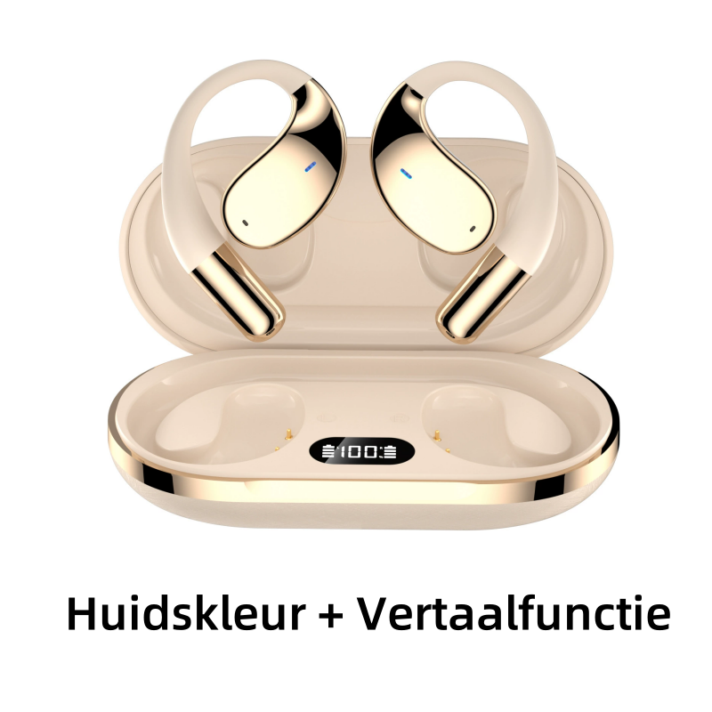 🎧✨ Trådlösa Öppna Öronshörlurar med LED-display