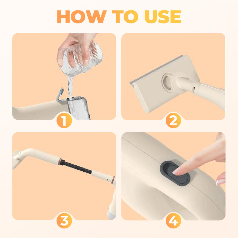 🔥Multifunktionell handhållen ångrengörare med tillbehö