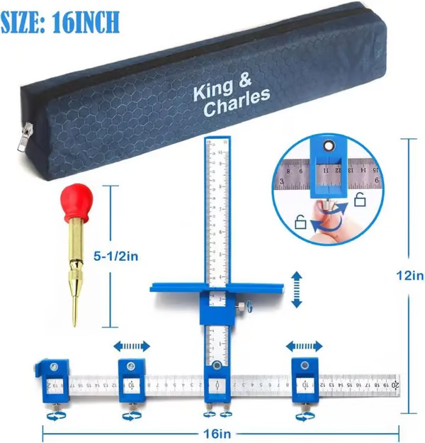 🔧 50% RABATT! 🗄️ Skåp Hårdvara Jig – Precisionsborrning, Justerbar Design & Perfekt För Montering Av Möbelbeslag 🛠️