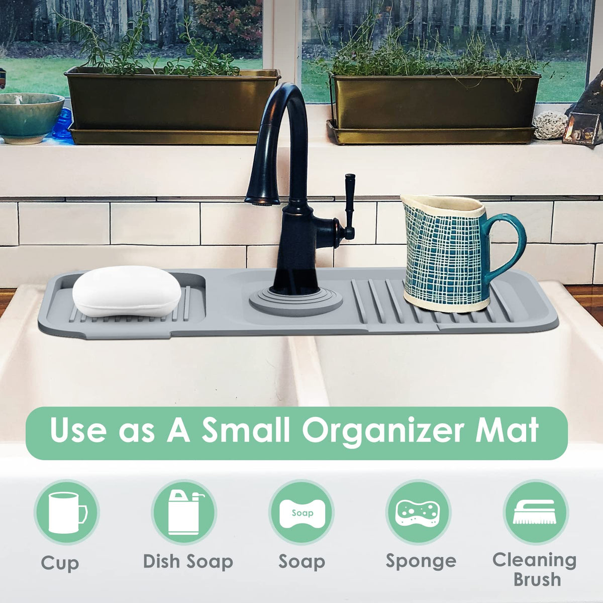 🚰 50 % RABATT NU! ✨ Justerbart Silikon-Stänkskydd för Diskbänk – Stoppa Vattenstänk & Håll Köksbänken Torr och Ren 🏠💧