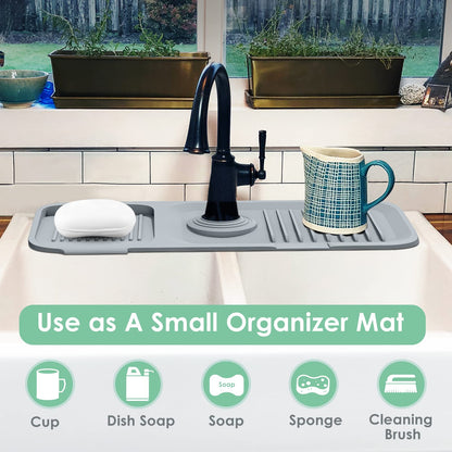 🚰 50 % RABATT NU! ✨ Justerbart Silikon-Stänkskydd för Diskbänk – Stoppa Vattenstänk & Håll Köksbänken Torr och Ren 🏠💧