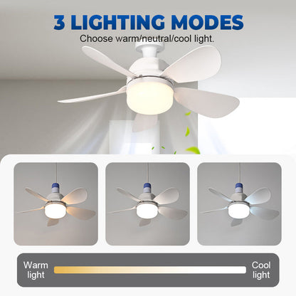 2-i-1 Takfläkt med LED-belysning och Fjärrkontroll