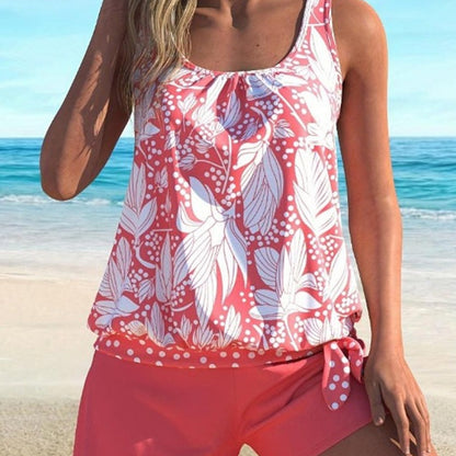 Mönstrat Tankini-set för kvinnor