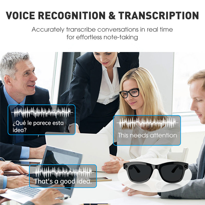 👓 60% RABATT! 🤖 Smarta AI-glasögon – HD-foto/Video, Hands-Free & Integrerad Mikrofon 🎥