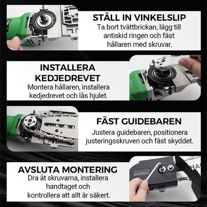 🔥Elektrisk Kedjesåg Konverterare för Vinkelslip