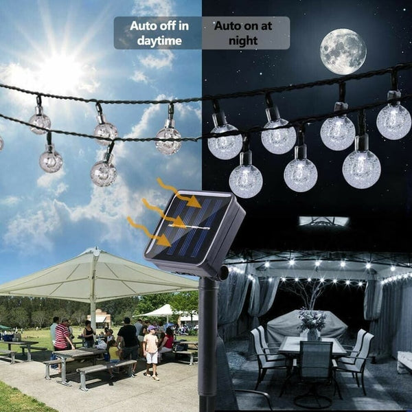 Vattentäta solcellsdrivna LED-stränglampor för utomhusbruk