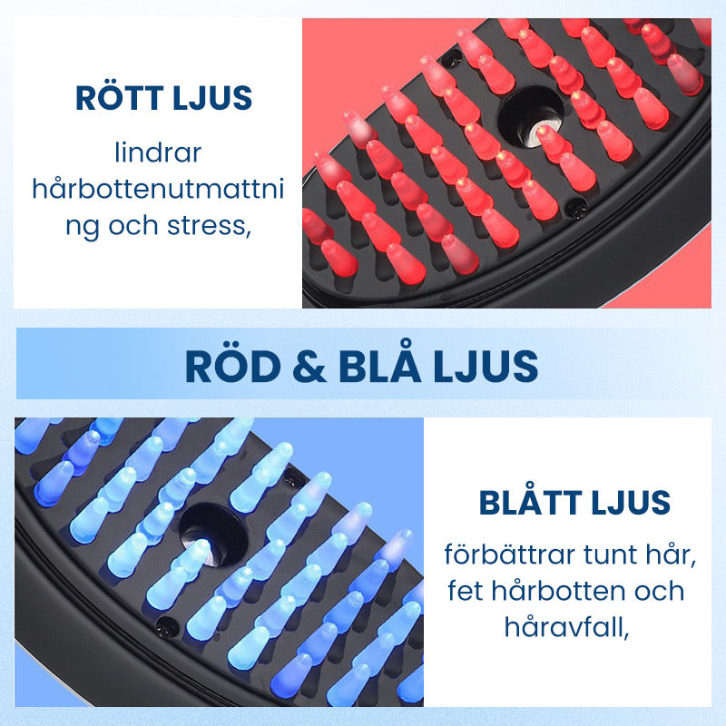 Röd och Blå Ljus Massagekam med Spray