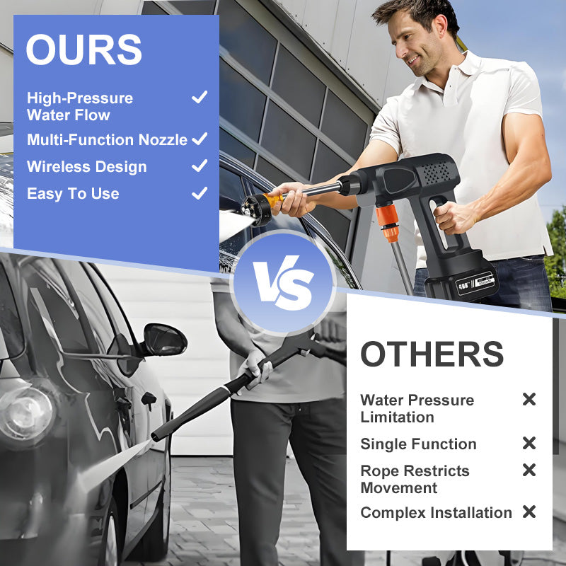 Bärbar biltvättmaskin för flera ändamål