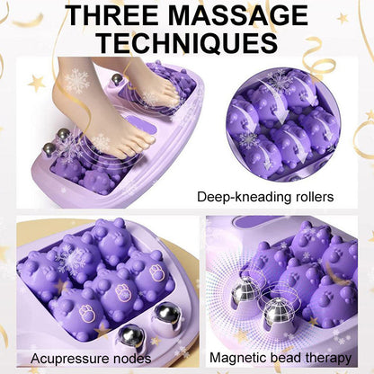 🔥Portabel fotmassage med dubbla rullar