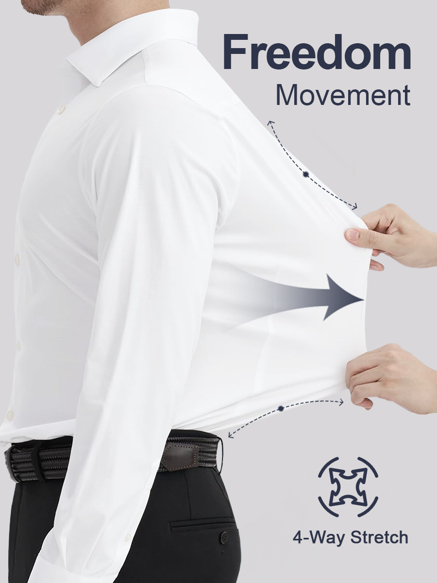 👑Fliwos TriProof Stretch strykfria skjortor för män