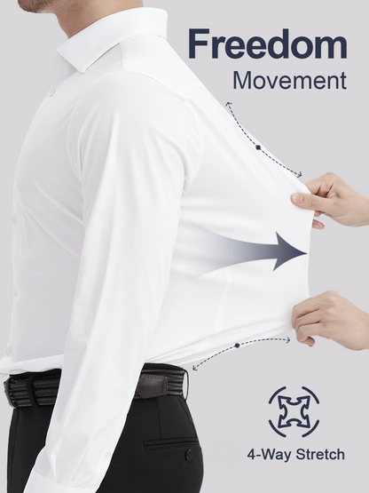👑Fliwos TriProof Stretch strykfria skjortor för män