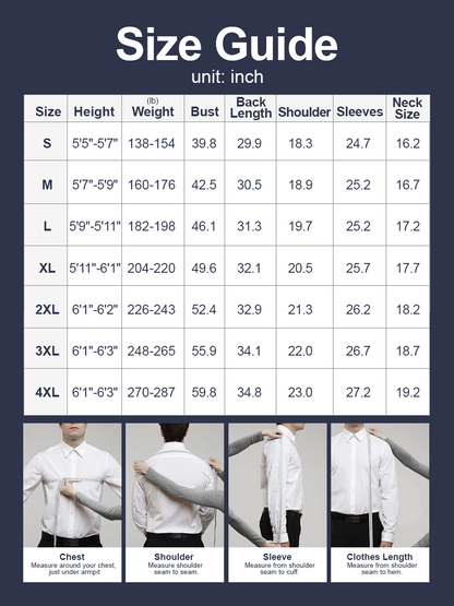 👑Fliwos TriProof Stretch strykfria skjortor för män