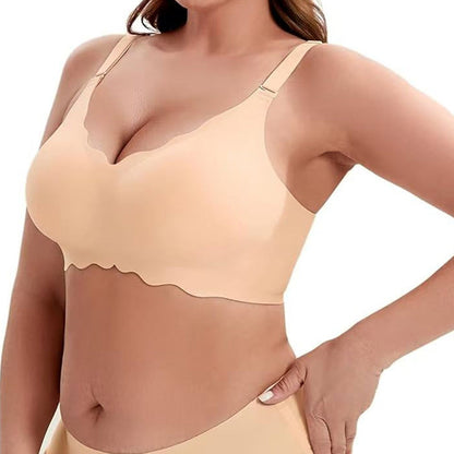 ✨1+1 gratis💥Djup V-ringning Push-up bh utan bygel och sömmar