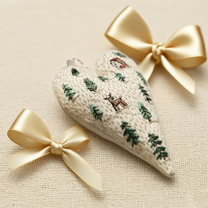 💖DIY hjärtformad handbroderad juldekoration/dekorationskit