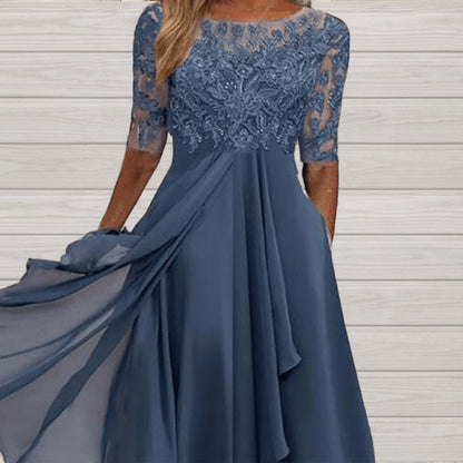 💖NYTT ARRIVAL BEGRÄNSAD TID ERBJUDANDE💖Elegant broderi Cocktail Flowy Klänning