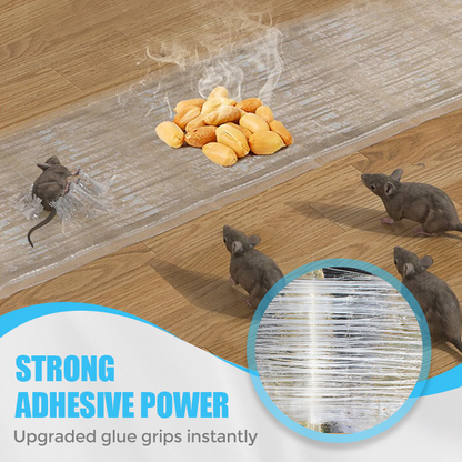 🐭 KÖP 1 FÅ 1 GRATIS! ✨ 1.2 m Stor Transparent Musfälla - Giftfri Klibbyta med Återanvändbar Yta för Effektiv Skadedjursbekämpning 🚫🧀