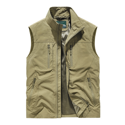 ⏰ Tidsbegränsat Erbjudande: 50% RABATT 🔥🧥 Herr Oversized Ärmlös Västjacka Med Fickor