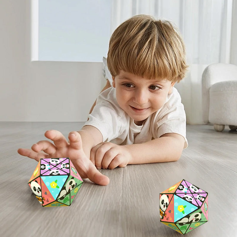 🧒✨Kreativ vikbar panda-magisk kubleksak för barn