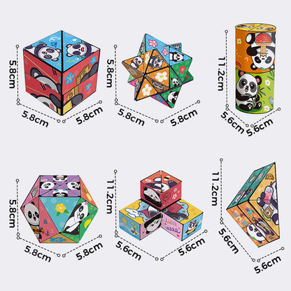 🧒✨Kreativ vikbar panda-magisk kubleksak för barn