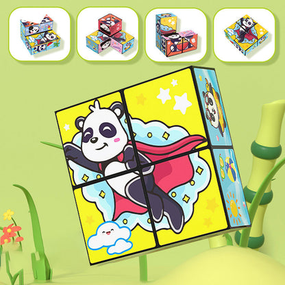 🧒✨Kreativ vikbar panda-magisk kubleksak för barn