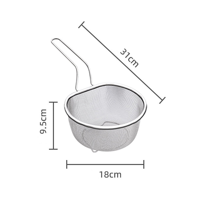 🥄🔥 REA! Rostfritt 304 stålsikt med ergonomiskt handtag – Fin & grovmaskig, värmetålig & upphängbar för alla köksuppgifter!