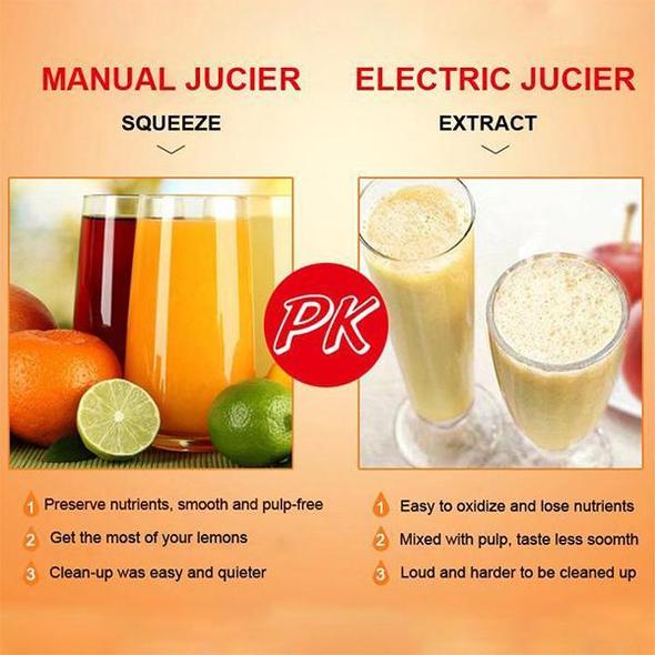 🔥50% RABATT NU!🍋Manuell juicer i rostfritt stål – robust citruspress för färsk fruktjuice i köket och baren🥤✨