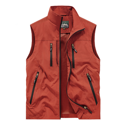 ⏰ Tidsbegränsat Erbjudande: 50% RABATT 🔥🧥 Herr Oversized Ärmlös Västjacka Med Fickor