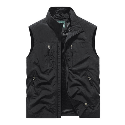 ⏰ Tidsbegränsat Erbjudande: 50% RABATT 🔥🧥 Herr Oversized Ärmlös Västjacka Med Fickor