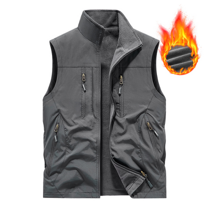 ⏰ Tidsbegränsat Erbjudande: 50% RABATT 🔥🧥 Herr Oversized Ärmlös Västjacka Med Fickor