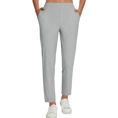 👖 Dambyxor med hög midja och resår i midjan, med fickor med dragkedja