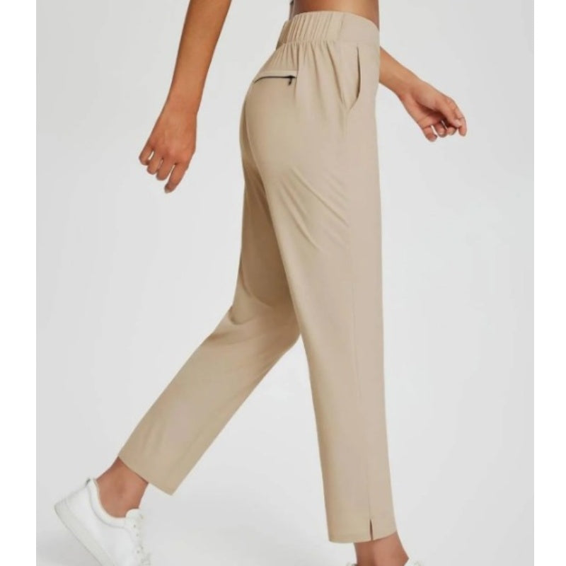 👖 Dambyxor med hög midja och resår i midjan, med fickor med dragkedja