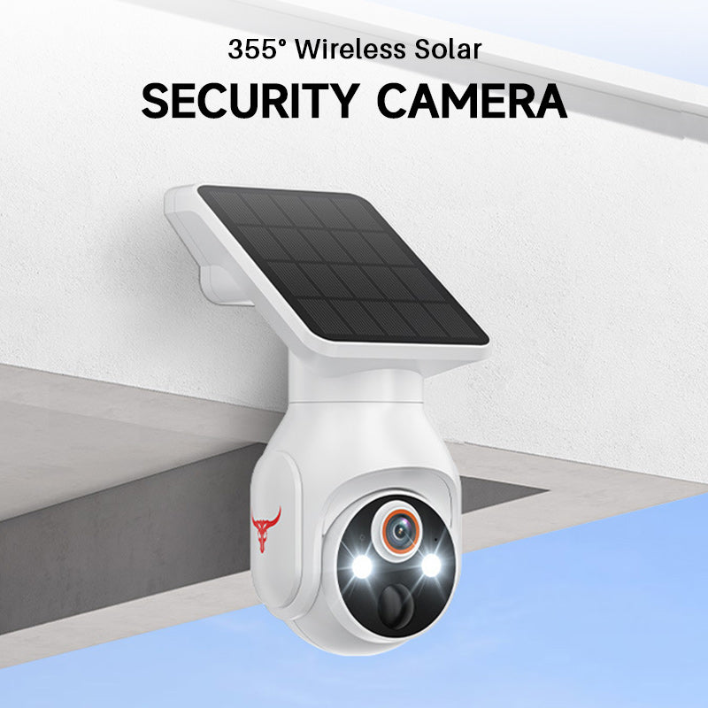 Trådlös soldriven utomhusövervakningskamera, batteridriven WiFi, 1080P, människodetektering, färgmörkerseende, 2.4G WiFi, livevy och molnlagring