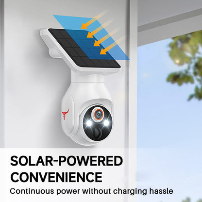 Trådlös soldriven utomhusövervakningskamera, batteridriven WiFi, 1080P, människodetektering, färgmörkerseende, 2.4G WiFi, livevy och molnlagring