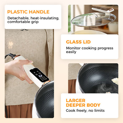 🍳Non-stick elektrisk wok för matlagning
