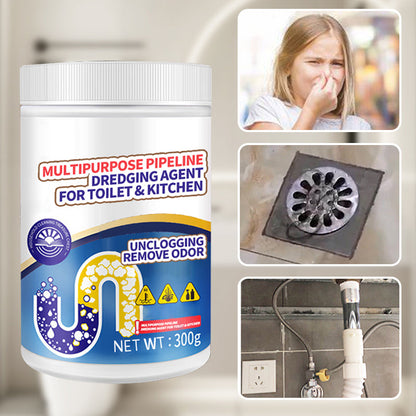 🧴 KÖP 2, FÅ 1 GRATIS! 🚽 Multifunktionellt rörrensningsmedel för toalett och kök – Lös upp hår, fett & matrester – skonsamt mot rören & luktfritt – perfekt för stopp i handfat, dusch eller avlopp 🔧