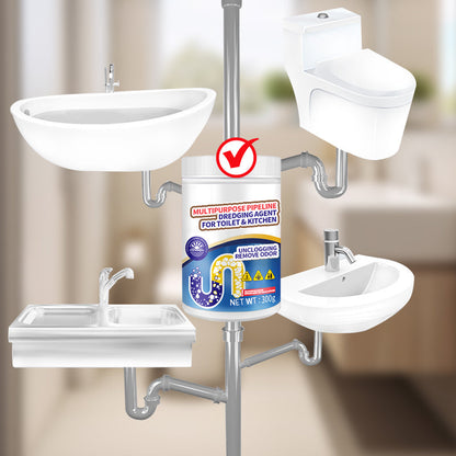 🧴 KÖP 2, FÅ 1 GRATIS! 🚽 Multifunktionellt rörrensningsmedel för toalett och kök – Lös upp hår, fett & matrester – skonsamt mot rören & luktfritt – perfekt för stopp i handfat, dusch eller avlopp 🔧