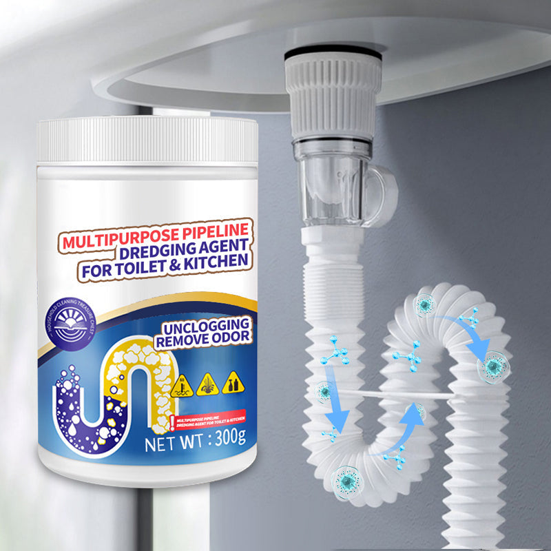 🧴 KÖP 2, FÅ 1 GRATIS! 🚽 Multifunktionellt rörrensningsmedel för toalett och kök – Lös upp hår, fett & matrester – skonsamt mot rören & luktfritt – perfekt för stopp i handfat, dusch eller avlopp 🔧