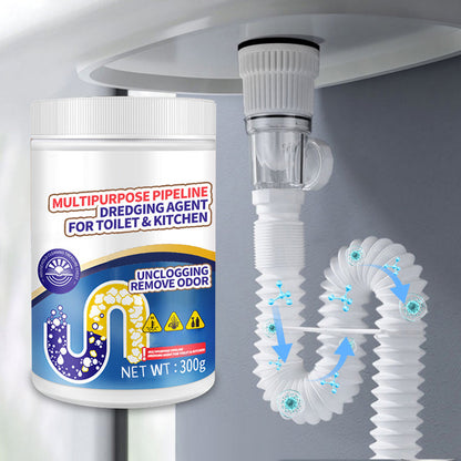 🧴 KÖP 2, FÅ 1 GRATIS! 🚽 Multifunktionellt rörrensningsmedel för toalett och kök – Lös upp hår, fett & matrester – skonsamt mot rören & luktfritt – perfekt för stopp i handfat, dusch eller avlopp 🔧